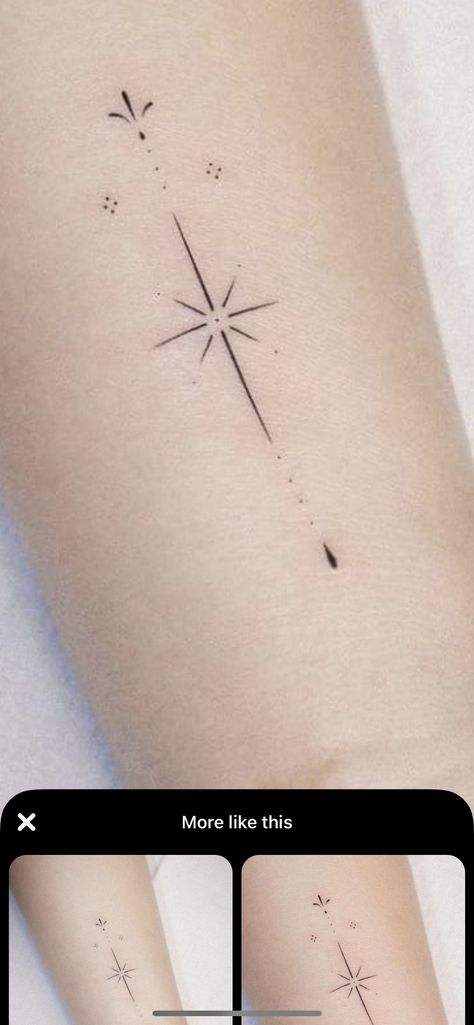 The North Star Tattoo, North Star Tattoo, North Star Tattoos, Unalome Tattoo, Star Tattoo, Tattoos Women, Leg Tattoos Women, Arrow Tattoo, Pole Star