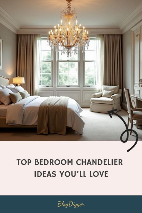 Top Bedroom Chandelier Ideas You’ll Love Bedroom Chandelier Ideas, Glamorous Bedroom, Bedroom Chandeliers, Cozy Guest Rooms, Boys Shared Bedroom, Chandelier Ideas, Bedroom Chandelier, Glamourous Bedroom, Grand Entryway