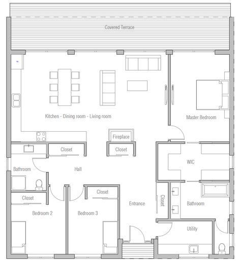 House Plan CH416 House Plan 15x15 House Plans, Minimalist House Blueprint, 17 Culpepper House, Cube House Floor Plan, 90s House Floor Plan, Swedish House Floor Plan, Modern Small House Design, Small House Floor Plans, Minimal House Design