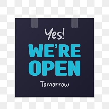 We’re Back In Business, We Are Open For Business Posts, New Store Opening Poster, Store Sign Design, Door Advertising, Open For Business Sign, Store Signs Design, Bar Illustration, Restaurant Banner