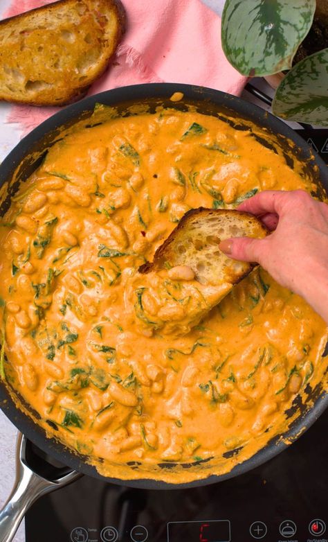 The Best Creamy Butter Beans Recipe - The Conscious Plant Kitchen Green Pasta Sauce, Conscious Plant Kitchen, Vegetarian Protein Recipes, Butter Bean Soup, Butter Beans Recipe, Protein In Beans, Roasted Tomato Sauce, Quick Vegan Meals, Plant Kitchen