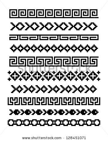 8 Old vector files of ancient Greek design. This Greek old vector pack has great ancient symbols of art and culture. Use this old vector of symbols in your next Greek design! . All Free Download Vector Graphic Image from category Greek Border. Design by Jnk Artworks. File format available Eps.  Vector tagged as      ancient, antique, bull, Bull Head Clip Art, Bull Head Clipart, clip art, Clipart Horse Head, culture, ethnic, figure, god, Ancient Greek Design, Mochila Crochet, Armband Tattoos, Greek Pattern, Muster Tattoos, Greek Design, Fair Isles, Mosaic Crochet, Pola Kristik