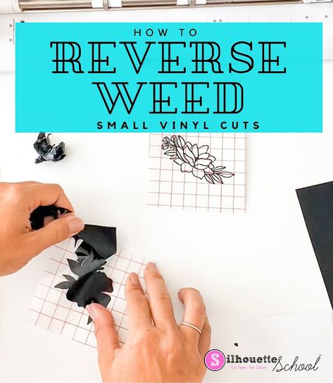 How to Reverse Weed Vinyl: Small Letters and Tiny Cuts Heat Transfer Vinyl Tutorial, Vinyl Projects Silhouette, Silhouette School Blog, Silhouette Curio, Silhouette School, Silhouette Cameo Tutorials, Silhouette Tutorials, Silhouette Cameo Machine, Silhouette Vinyl