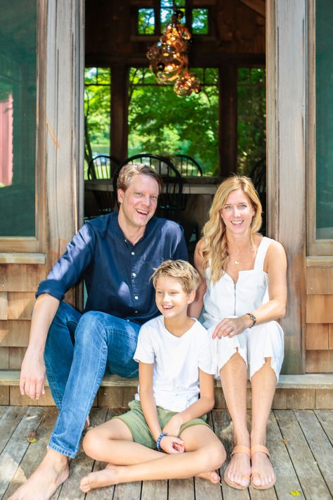 Architect Elizabeth Roberts, her husband, Michael McKnight, and their son, Dean. #remodelista Elizabeth Roberts, Brooklyn Brownstone, Lake Cottage, Fantasy House, Simple Tricks, Ny Times, Country House, Dean, Beach House