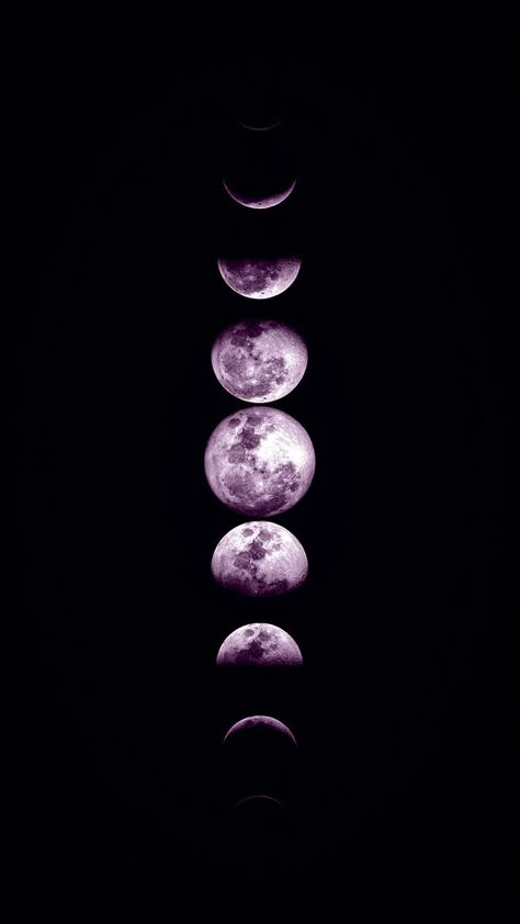 Moon Cycle Wallpaper, Purple Moon Cycle, Pink Purple Wallpaper, Wallpaper In Purple, Pink Moon Wallpaper, Rose Gold Wallpaper Iphone, Gaming Profile Pictures, Gold Wallpaper Iphone, Purple Quotes