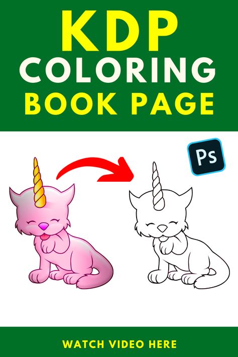 Creating a KDP Coloring Book Page in Photoshop to Publish On Amazon KDP (FREE) - Passive Income KDP #kdp #Amazon #LowContentBooks #ColoringBook #Youtube #MakeMoney #passiveincome Coloring Book Amazon Kdp, Kdp Publishing, Kdp Books, Jack Harrison, Amazon Coloring Books, Interior Design Template, Book Advertising, Ebook Promotion, Amazon Book