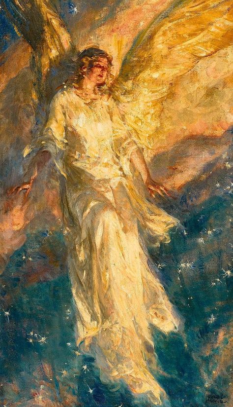 Angel Impressionist Painting, Classical Angel Paintings, Angel Classic Art, Angle Paintings Classic, Classical Angel Art, Angels Art Painting, Angels Illustration Art, Angle Aesthetic Art, Angel Old Painting