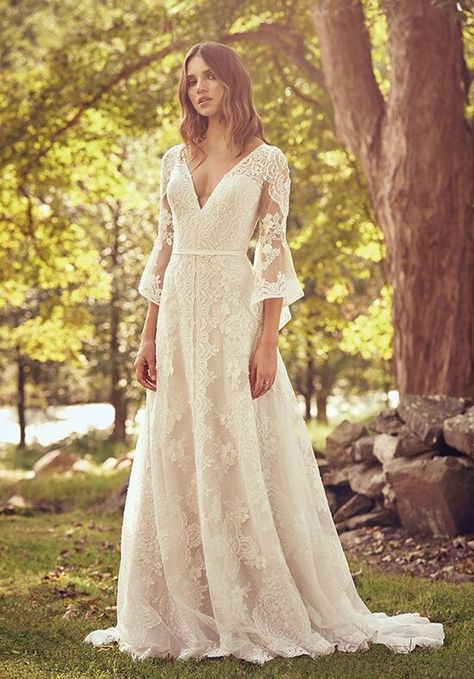 70s Inspired Wedding, Lillian West Wedding Dress, 70s Wedding Dress, Lillian West, Lace Dress With Sleeves, Long Sleeve Wedding, 70s Inspired, Modern Dress, Wedding Dress Inspiration