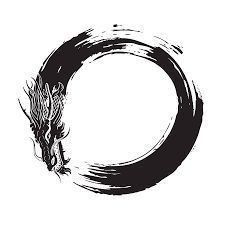 Enso Dragon Tattoo, Dragon Oroborus Tattoo Design, Dragon Oroborus Tattoo, Ouroboros Dragon Tattoo, Enso Tattoo Men, Ouroboros Tattoo Men, Zen Tattoo Men, Dragon Circle Tattoo, Red Circle Tattoo