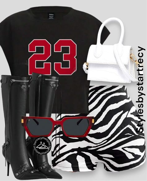 Shop SHEIN Privé High Waist Zebra … and other curated products on LTK, the easiest way to shop everything from your favorite creators. Fly Girl Outfits, Teen Swag Outfits, Throwing Fits, Cute Birthday Outfits, Stylish Summer Outfits, Outfit Layout, Shein Outfits, Swag Outfits For Girls