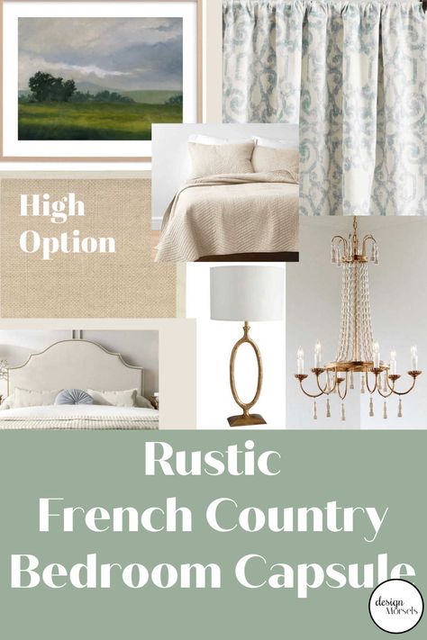 If you want to redecorate in a french country style, check out this capsule guide. There are high and low priced options. You can get the look rustic french country without spending a fortune. Rustic French Country Bedroom, French Country Cottage Bedroom, Country Minimalist, French Country Bedroom, Country Cottage Bedroom, Country Bedroom Design, Rustic French Country, French Country Bedrooms, Cottage Bedroom