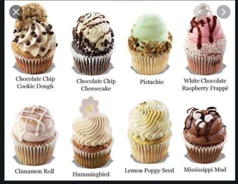 Spring Flavors Sweets, Easter Cupcake Flavor Ideas, Cupcake Recipes Decorating, Classic Cupcake Flavors, Cool Cupcake Recipes, Weird Cupcake Flavors, Cupcake Flavor Ideas Unique, Unusual Cupcake Flavors, Different Flavor Cupcakes