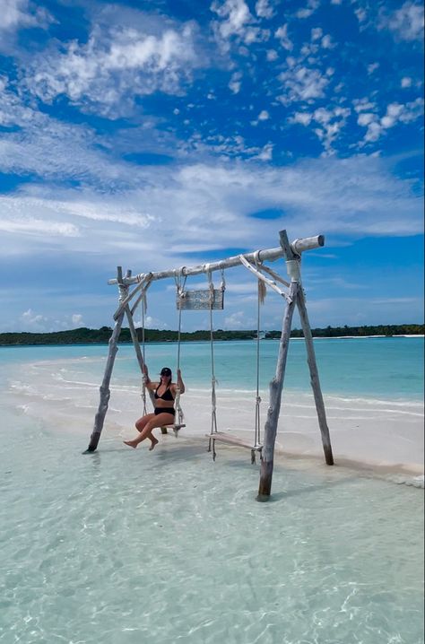 Beach swings in Exuma Cays, Bahamas Ocean Cay Bahamas, Bahamas Bachelorette, Beach Swings, Exumas Bahamas, Bahamas House, Bahamas Trip, Action Board, Exuma Bahamas, Dream Dates