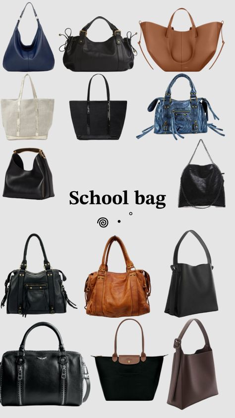 School bag #beauty #bags #bag #schoolfit #schoolfitinspo #viral #pinterest Handbags Essentials, School Handbags, Uni Bag, Beauty Bags, Bag For School, Handbags For School, Handbag Essentials, Girly Bags, Pretty Bags