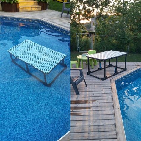 Diy Dog Pool, Pool Platform, Dog Pool Ramp, Oberirdischer Pool, Pvc Pool, Pool Hacks, Pool Ladder, Valentine Diy, Pool Steps