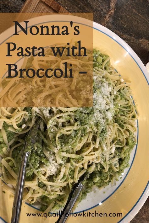 Nonna's Pasta with Broccoli is creamy and cheesy! Even the pickiest eaters will love this! Spaghetti Broccoli Recipes, Italian Broccoli Pasta, Broccoli Cream Pasta, Spaghetti And Broccoli Recipes, Broccoli Sauce For Pasta, Broccoli Spinach Pasta, Broccoli And Pasta Recipes, Pasta And Broccoli Recipes, Pasta With Broccoli And Garlic