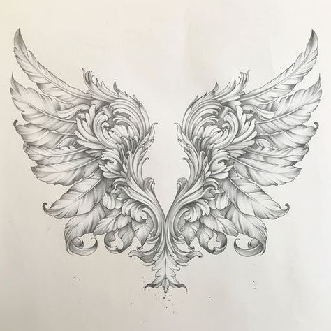 Catholic Tattoo Art Collection Virgin Mary Spine Tattoo, Cohesive Sleeve Tattoo Women, Angel Wing Arm Tattoo For Women, Engraving Designs Pattern, Baroque Tattoo Sleeve, Luckenbooth Tattoo, Goth Shoulder Tattoo, Tattoo Passed Loved Ones, Angel Wings On Back Tattoo