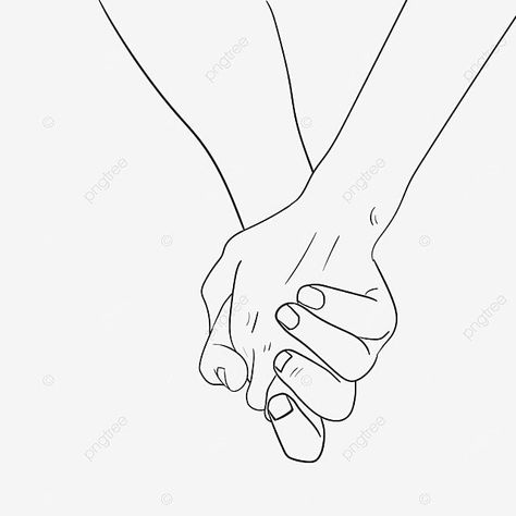 Hands Holding Drawing, Drawing Holding Hands, Lovers Holding Hands, Holding Drawing, Drawing Hands, Hand Lines, Hold Hands, Sweet Lover, Simple Line Drawings