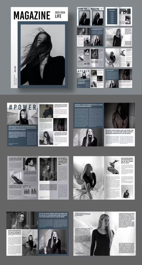 Layouts For Magazines, Magazine Front Page Layout Cover Design, Magazine Layout Design Photography, Types Of Magazines, Simple Magazine Layout Design, Magazine Grid Layout Design, Book Magazine Design, Magazine Inner Page Design, Indesign Book Layout