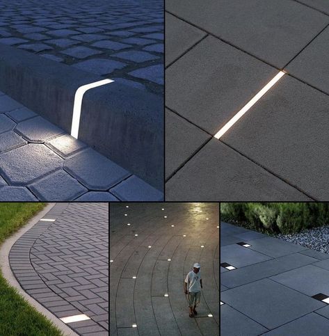 Sidewalk Lighting, Architecture Photography Buildings, Urban Furniture Design, Driveway Lighting, Landscape Lighting Design, Driveway Design, Entrance Gates Design, Urban Furniture, Lighting Design Interior