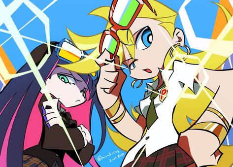 Panty And Stocking Anime, Panty Stocking, Panty And Stocking, Art Inspiration Drawing, Funky Art, Pretty Art, Cartoon Art, New Art, Art Style