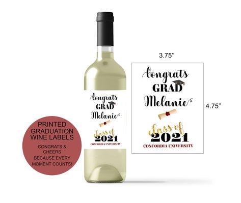 Graduation Wine Label Sticker Custom Congrats Grad Label | Etsy Graduation Wine Labels, Graduation Party Planning, Graduation Funny, Gift Wine, Class Of 2022, Graduation Card, Congratulations Graduate, Label Sticker, Congrats Grad