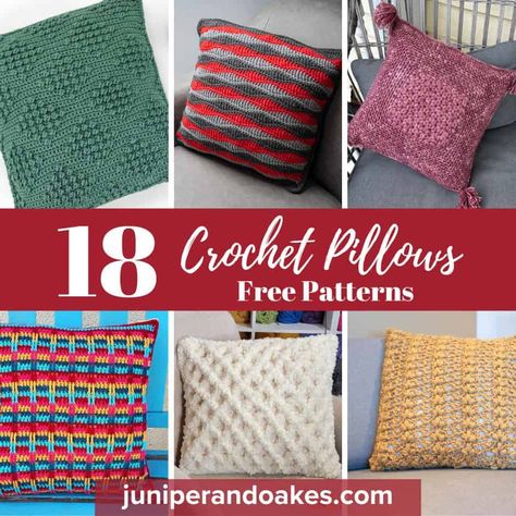 18 Cozy and Comforting Crochet Pillows - Free Patterns Cushion Cover Crochet Free Pattern, Cable Knit Pillow Cover Pattern Free, Free Crochet Pillow Cover Patterns, Crochet Reading Pillow Pattern Free, Crochet Accent Pillow, Crochet 16x16 Pillow Pattern, Crochet Patterns For Pillows, Crochet Square Pillow Pattern Free, Crocheted Pillow Covers Free Pattern