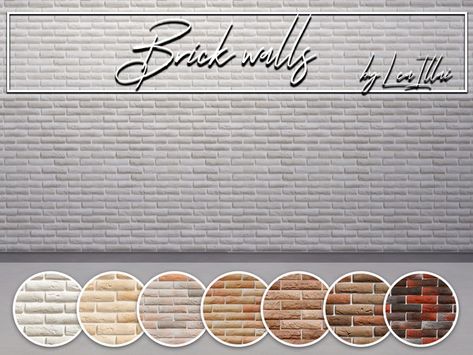 LeaIllai's Brick walls [TS4] Sims 4 Brick Wall Cc, Sims 4 Cc Brick Wallpaper, Ts4 Wallpaper, Sims4 Cc Decor, Sims 4 Mobile, Sims 4 Walls, Free Sims 4 Cc, Sims 4 Urban, Sims 4 Build Mode