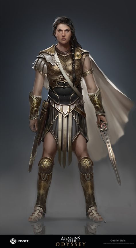 ArtStation - Deimos Assassin's Creed Odyssey Kassandra, Assassin's Creed Odyssey, Assassins Creed Artwork, Spy Girl, Warrior Concept Art, Amazon Warrior, Greek Warrior, Assassins Creed Odyssey, Assassin’s Creed