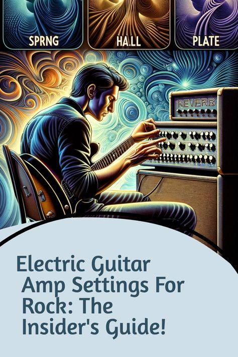 This article reveals the magic of reverb in electric guitar amp settings for rock, focusing on Spring, Hall, and Plate reverb types. Which type of reverb do you prefer for your rock guitar sound, and how does it enhance your playing? #ElectricGuitarAmpSettingsForRock #ReverbEffects #RockGuitarTone Guitar Amp Settings, Electric Guitar Amp, Amp Settings, Electric Guitar And Amp, Ray Vaughan, Distortion Pedal, Stevie Ray Vaughan, Rock Guitar, Guitar Gear