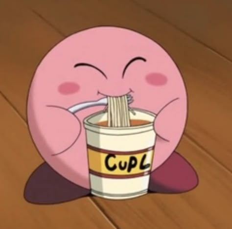 Kirby Memes, Reaction Pics, Profile Pics, Kirby, Profile Pictures, Cute Stuff, Ramen, Noodles, Nintendo