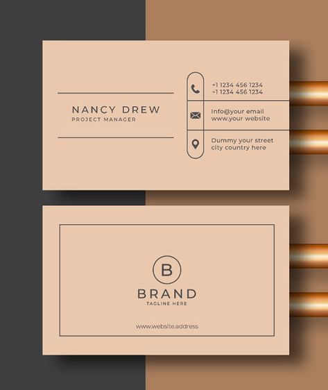 Minimalistic Creative Business Card Business Card Layout Design, Business Card With Qr Code, Business Card With Qr, Event Planner Business Card, Classic Business Card, Interior Designer Business Card, Business Card Design Minimal, Business Cards Layout, Beautiful Business Card