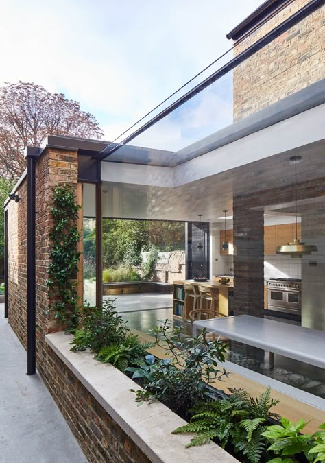 Glass Extension, Courtyard Design, Internal Courtyard, House Extension Design, Architecture Inspiration, Victorian Terrace, Patio Interior, Terraced House, House Extensions