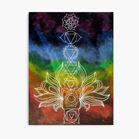 Chakra Painting, Chakra Chart, Art 101, The 7 Chakras, Spiritual Paintings, Chakra Art, Mixed Media Art Canvas, 7 Chakras, Cafe Interior