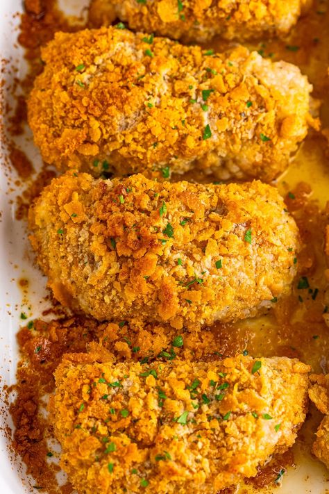 Ritz Cracker Oven Baked Pork Chops Recipe Ritz Pork Chops Baked, Breaded Pork Loin Chops, Pretzel Coated Pork Chops, Ritz Cracker Pork Chops Baked, Pretzel Crusted Pork Chops, Ritz Cracker Pork Chops, Stuffed Pork Chop Recipes, Marinated Recipes, Breaded Baked Pork Chops