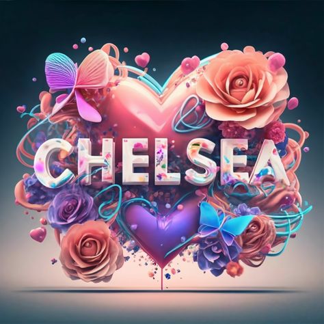 Chelsea Name, Gboard Keyboard Theme Aesthetic, Chelsea Wallpapers, Vibrant Poster, Fashion Anime, Graffiti Painting, Poster Illustration, Name Wallpaper, 3d Render