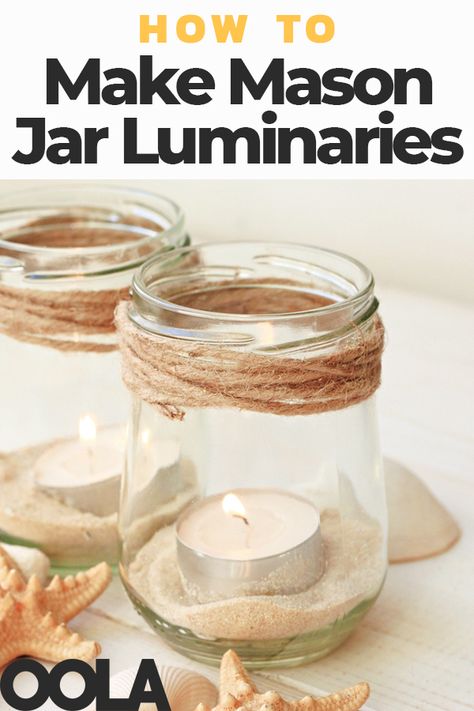 Making Beautiful Mason Jar Luminaries Jar Luminaries Diy, Diy Mason Jar Luminaries, Mason Jar With Tea Lights, Snowman Mason Jar Luminaries, Snowy Mason Jar Luminaries, Mason Jar Luminaries, Light Up, Diy Gifts, Tea Lights