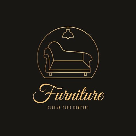 Furniture Shop Logo, Furniture Store Logo, Logo Design Samples, Golden Furniture, Lipstick Box, Handmade Logo, Florist Logo, Wood Logo, Logo Presentation