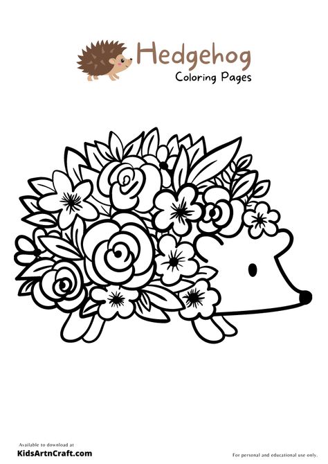 Hedgehog Colouring Page, Hedgehog Coloring Pages Free Printable, Flower Hedgehog, Hedgehog Coloring Page, Hedgehog Printable, Hedgehog Embroidery, Hedgehog Svg, Minion Coloring Pages, Hedgehog Craft