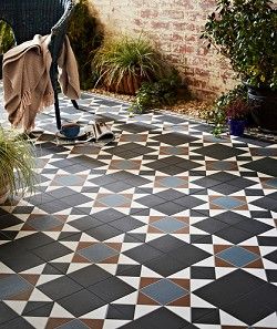 Outside Tiles, Terrace Tiles, Balcony Tiles, Tiles Uk, Porch Tile, Exterior Tiles, Tiled Hallway, Topps Tiles, Garden Tiles