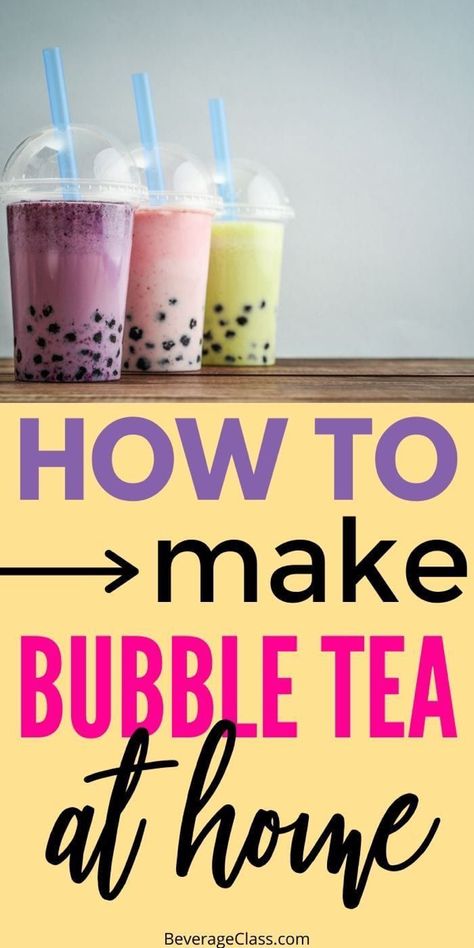 Boba Tea Recipes, Make Boba Tea, Diy Boba Tea, Boba Tea At Home, Bubble Tea Recipes, Make Bubble Tea At Home, Making Boba, Bubble Tea Diy, Diy Boba