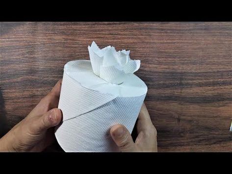 Eco-Friendly Fun: 12 Unique Toilet Paper Roll Crafts Tp Folding, Fold Toilet Paper, Folding Towels Fancy, Paper Origami Easy, Toilet Paper Origami, Towel Origami, Toilet Paper Art, Toilet Paper Roll Art, Rolled Paper Art