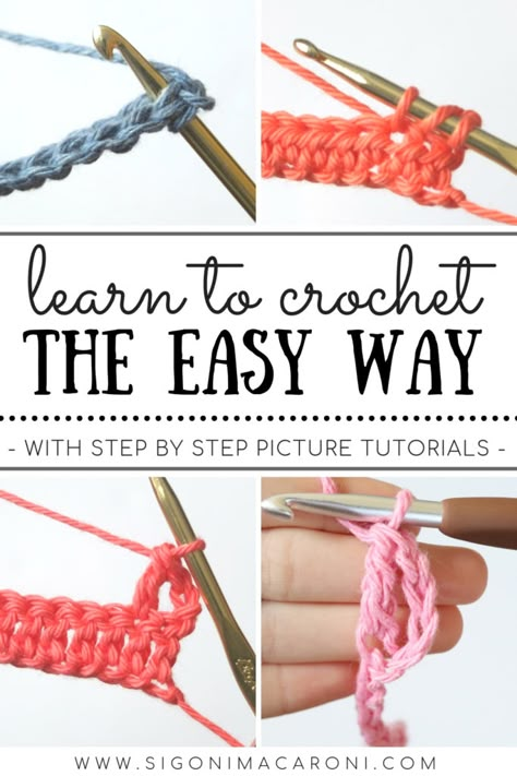 Syprosjekter For Nybegynnere, Learn Crochet Beginner, Easy Beginner Crochet Patterns, Beginning Crochet, Learning To Crochet, Learn Crochet, Beginner Crochet Patterns, Crochet Beginner, Lucet