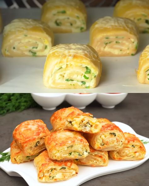 Puff Pastry Rolls with Cream Cheese - Greenku Recipes Puff Pastry Rolls, Puff Pastry Recipes Appetizers, Recipes Using Cream Cheese, Lemon Muffin Recipes, Pastry Rolls, Cream Cheese Puff Pastry, Zucchini Chips Recipe, Cream Cheese Appetizer, Puff Pastry Appetizers