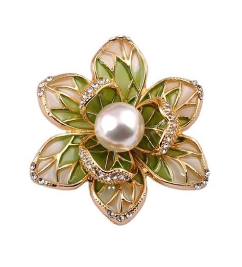 PRICES MAY VARY. 【Design】This vintage flower brooch has green petals that look like the leaves of a flower, and the stamen is a simulated pearl that is very bright. The hollow crystal design makes the flower look very realistic. There are small sparkling rhinestones around the perimeter, a very delicate design. 【Safe Material】Perfect constructed with great quality materials for comfortable wear and fit. The flower brooch are proved to be body-safe after rigorous contact test. All the metals we u Brooch Wedding, Fancy Bows, Newspaper Crafts, Leaf Brooch, Wedding Banquet, Crystal Design, Delicate Design, Brooch Jewelry, New Year Gift