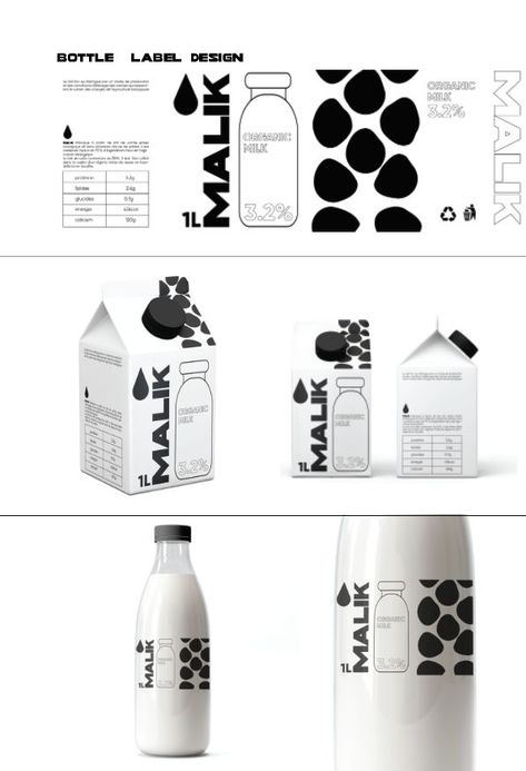 milk packaging, adobe illustrator, packaging design Milk Packing Design, Chocolate Milk Packaging Design, Kitchen Packaging Design, Milk Logo Design Ideas Brand Identity, Soy Milk Packaging Design, Milk Branding Design, Milk Packaging Design Boxes, Milk Graphic Design, Milk Design Packaging