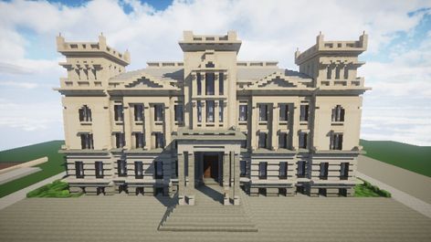 city hall - Jersey City Minecraft Project Minecraft Palace, Minecraft Skyscraper, City Minecraft, Minecraft City Buildings, Minecraft Ps4, Minecraft Houses Survival, Rumah Minecraft Sederhana, Minecraft Houses Blueprints, Minecraft Interior Design