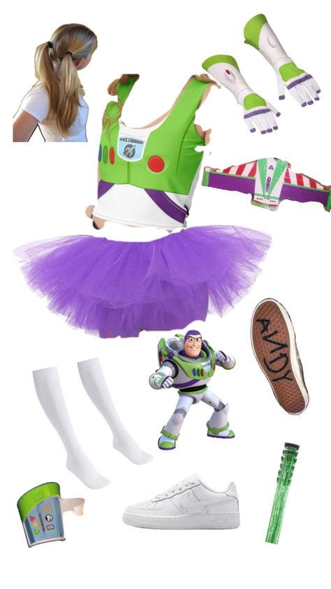 I was bored Buzz Lightyear Costume Girl, Cute Buzz Lightyear Costume, Buzz Lightyear Costumes, Buzz Costume, Buzz Lightyear Halloween Costume, Lightyear Costume, Fun Halloween Outfits, Halloween Trio, Buzz Lightyear Costume