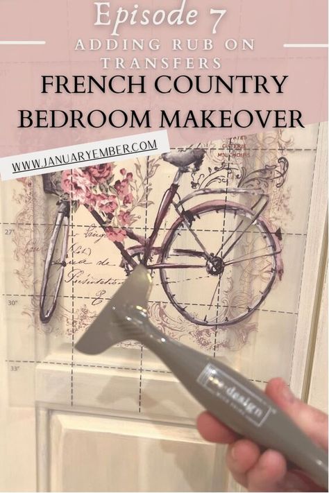 Decoupage Drawers, Wrought Iron Headboard, French Country Bedroom, Bedroom Makeover Diy, Country Bedroom Furniture, Furniture Repurposing, Bed Makeover, Wrought Iron Bed, Dresser Redo