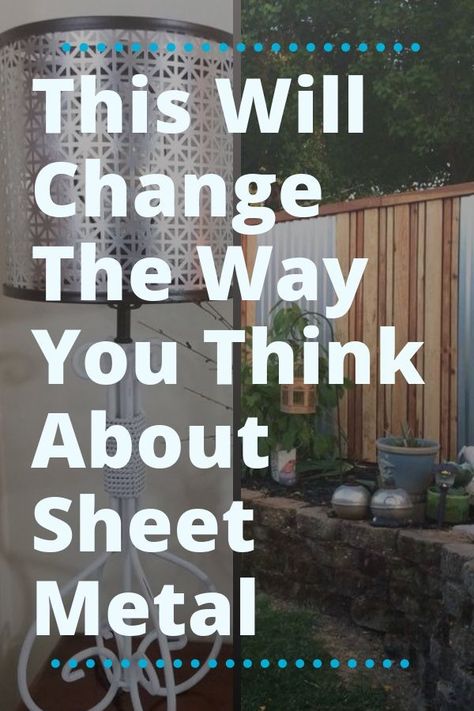 Sheet metal projects. 13 easy DIY ways to use sheet metal for DIY home decor, craft projects and creative storage and organizing solutions. DIY sheet metal crafts and project ideas for decorating an outdoor fence, creating romantic candle holders, crafting outdoor DIY fall pumpkin decorations, giving cabinets a fresh industrial style update, making raised garden beds, creating a magnetic DIY spice rack, making jewelry storage solutions, update a coffee table for a furniture makeover idea & more. Led Light Installation, Rustic Outdoor Decor, Farmhouse Style Lighting, Led Accent Lighting, Pallet Patio Furniture, Pallet Patio, Led Light Design, Welding Tools, Types Of Furniture